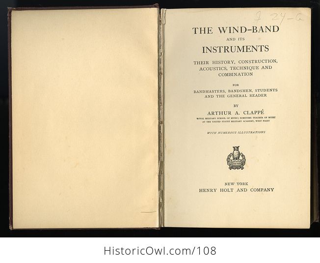 Antique Illustrated Book the Wind Band and Its Instruments by Arthur a Clappe C1911 - #YaTd75wxeX4-3