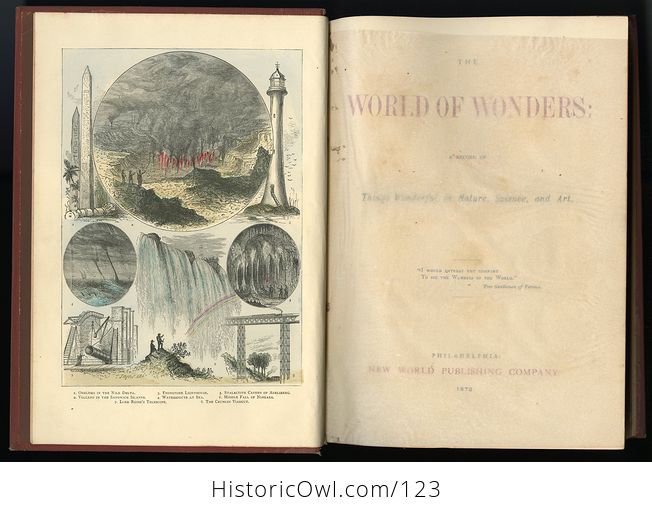 Antique Illustrated Book the World of Wonders a Record of Things Wonderful in Nature Science and Art C1873 - #OozzCx1Xyvw-3
