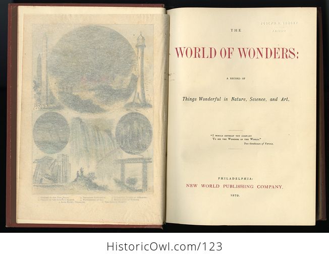 Antique Illustrated Book the World of Wonders a Record of Things Wonderful in Nature Science and Art C1873 - #OozzCx1Xyvw-4