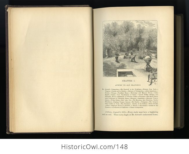 Antique Illustrated Book William H Sewards Travels Around the World C1873 First Edition - #X3EF1kBAuq4-2