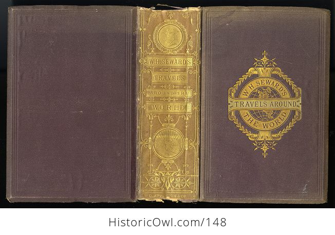 Antique Illustrated Book William H Sewards Travels Around the World C1873 First Edition - #X3EF1kBAuq4-10