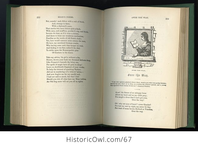 Antique Illustrated Books 3 Volumes Hoods Works the Prose Works of Thomas Hood Vol I and Vol Ii the Poetical Works of Thomas Hood Vol Ii C 1870 - #IT14slxKqYM-3