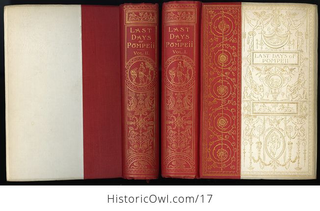 Antique Illustrated Books the Last Days of Pompeii by Edward Bulwer Lytton C 1891 2 Volumes - #7fX9SmZvWYA-2