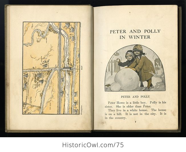 Antique Illustrated Childrens Book Peter and Polly in Winter by Rose Lucia C 1914 - #twCTp5Dv3hU-4