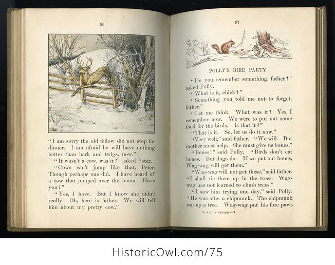 Antique Illustrated Childrens Book Peter and Polly in Winter by Rose Lucia C 1914 - #twCTp5Dv3hU-9