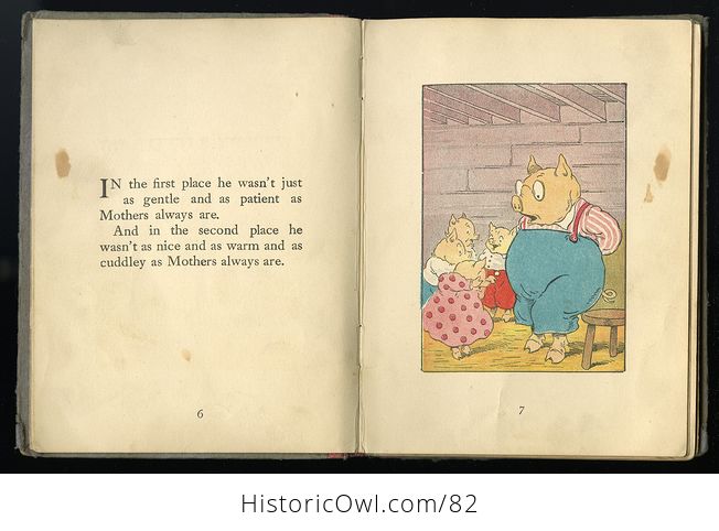 Antique Illustrated Childrens Book the Four Little Pigs That Didnt Have Any Mother by Kenneth Graham Duffield C1919 - #NX3dvEOfeg4-5