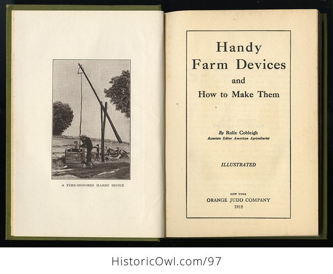 Antique Illustrated Homesteading Book Handy Farm Devices and How to Make Them by Rolfe Cobleigh C1912 - #dAI72wj8VEE-2