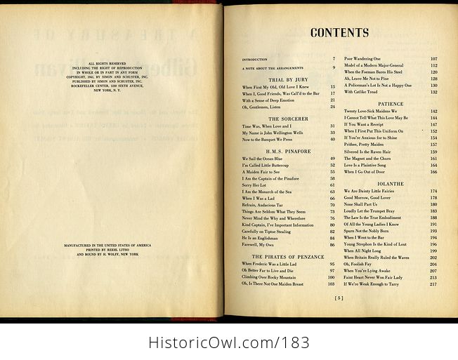 Antique Illustrated Music Book a Treasury of Gilbert and Sullivan C1941 - #64IWp4tAu58-6
