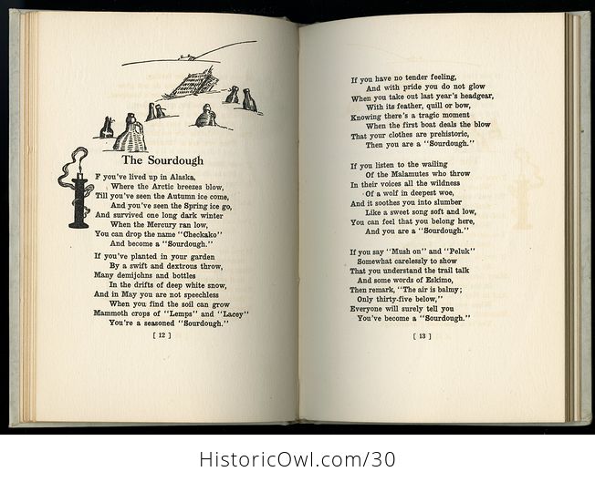 Antique Illustrated Poetry Book up in Alaska by Esther Birdsall Darling C 1912 - #afKf3csfUt8-2