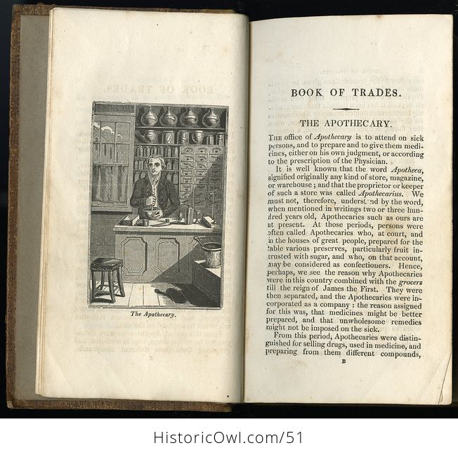 Antique Illustrated the Book of English Trades and Library of the Useful Arts - #AEtGowE40XY-5