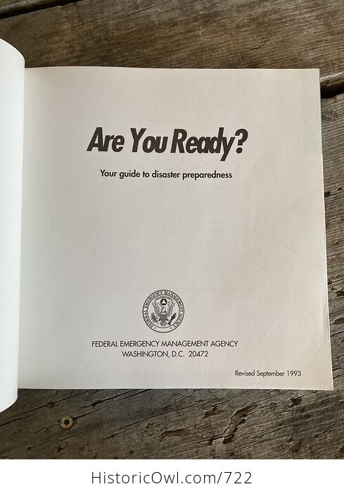 Are You Ready Your Guide to Disaster Preparedness Federal Emergency Management Agency C1993 Book - #kJhZ9lqRkiY-3