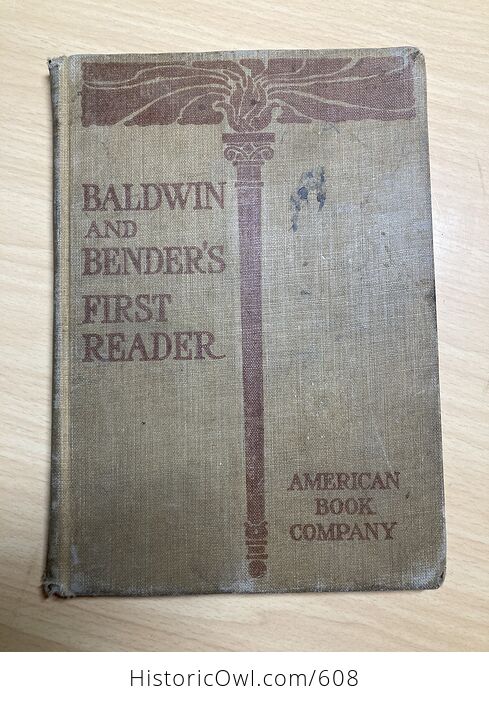 Baldwin and Benders First Reader Book by the American Book Company - #HpJtknO8UZA-1