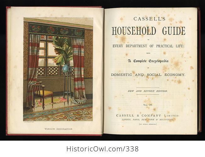 Cassells Household Guide to Every Department of Practical Life Being a Complete Encyclopedia of Domestic and Social Economy in Four Volumes - #lmCbyaxB1Ss-19