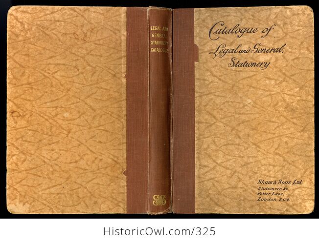Catalogue of Legal and General Stationery Antique Illustrated Book by Shaw and Sons - #frlCAOG7QME-2