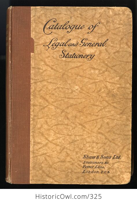Catalogue of Legal and General Stationery Antique Illustrated Book by Shaw and Sons - #frlCAOG7QME-1