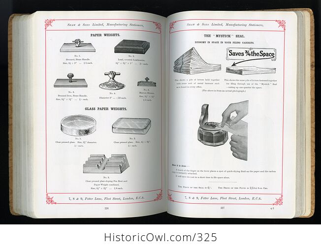 Catalogue of Legal and General Stationery Antique Illustrated Book by Shaw and Sons - #frlCAOG7QME-9