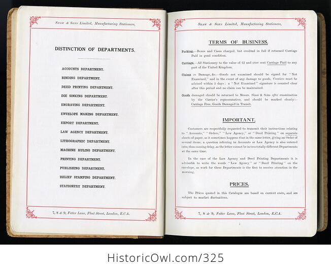 Catalogue of Legal and General Stationery Antique Illustrated Book by Shaw and Sons - #frlCAOG7QME-5