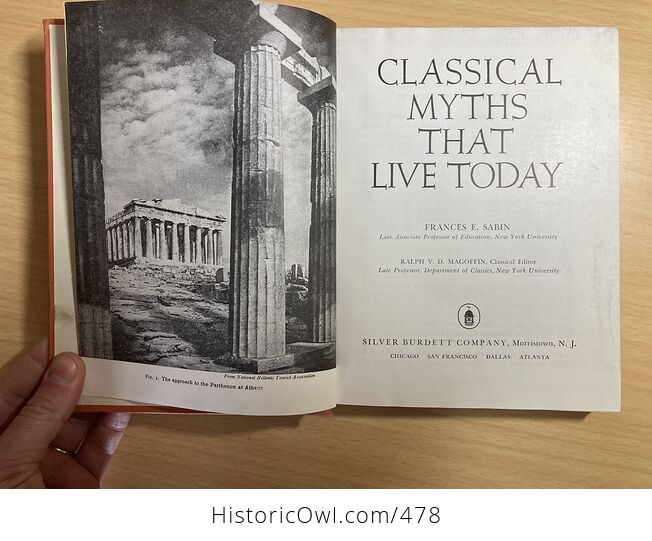 Classical Myths That Live Today Vintage Book by Frances E Sabin and Ralph V D Magoffin C1958 - #2JBMTalp0VE-5