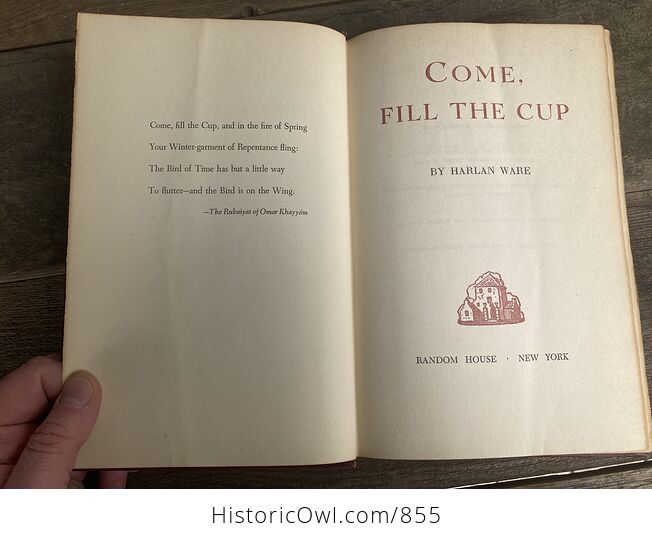 Come Fill the Cup Vintage Book by Harlin Ware Random House C1952 - #YyHJomI20Ms-4