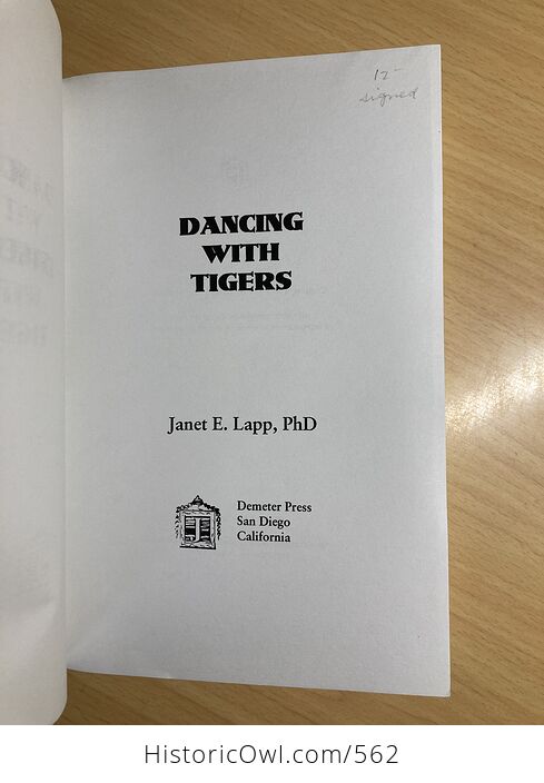 Dancing with Tigers Paperback Book by Janet E Lapp C1994 - #edREBWMGVv4-4