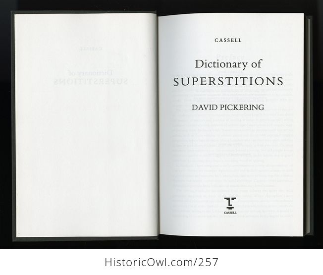 Dictionary of Superstitions Book by David Pickering C1995 - #NrVFi6srKts-4