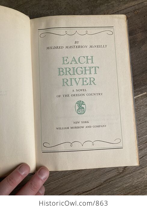 Each Bright River a Novel of the Oregon Country Vintage Book by Mildred Masterson Mcneilly C1950 - #FNjR2GxEdtY-6