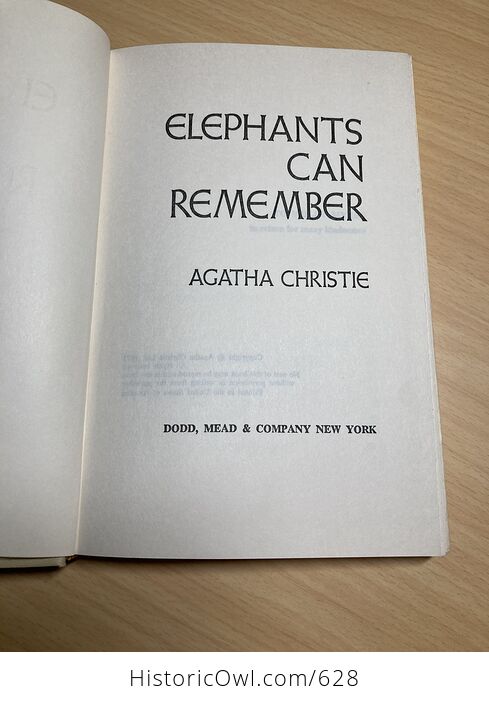 Elephants Can Remember Book by Agatha Christie C1972 - #5ieUIckyhPQ-1