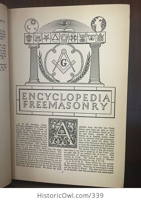 Encyclopedia of Freemasonry and Kindred Sciences by Albert G Mackey C1929 - #u4ClG1117L4-9