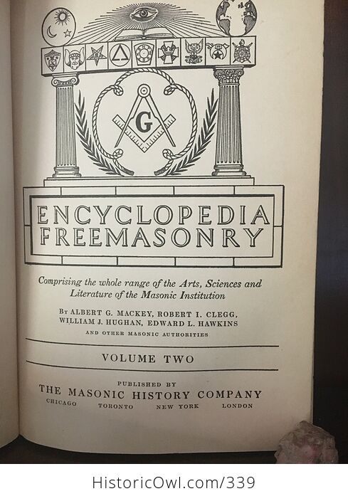 Encyclopedia of Freemasonry and Kindred Sciences by Albert G Mackey C1929 - #u4ClG1117L4-14