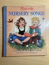 Favorite Nursery Songs Vintage Book by Pelagie Doane C1941 #8Tx435azB9E