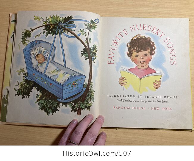 Favorite Nursery Songs Vintage Book by Pelagie Doane C1941 - #8Tx435azB9E-6