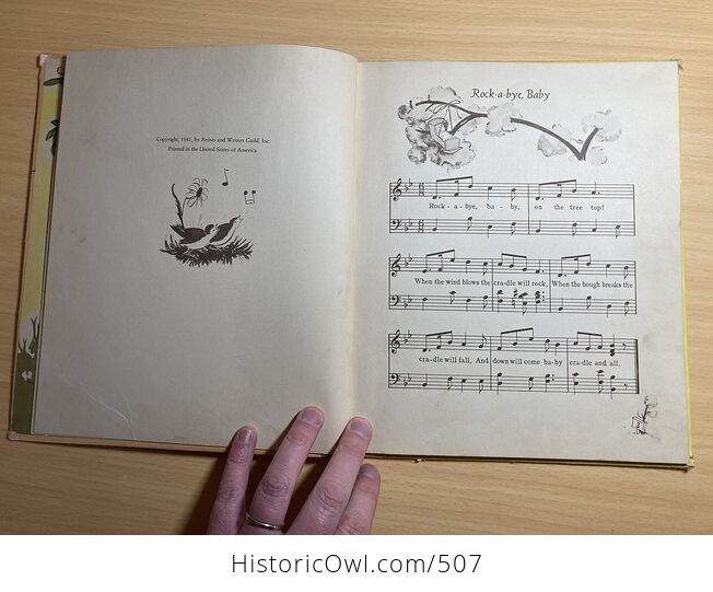 Favorite Nursery Songs Vintage Book by Pelagie Doane C1941 - #8Tx435azB9E-7