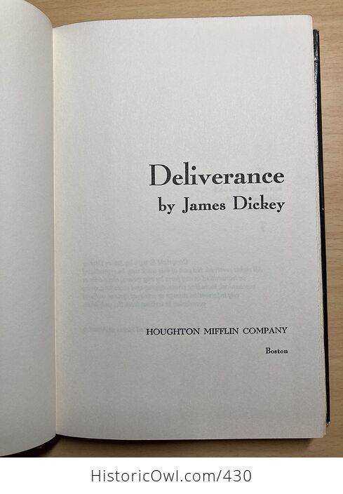 First Edition 34deliverance34 Book by James Dickey B1970 - #VmDW8jx6tgA-5