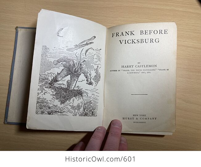 Frank Before Vicksburg Antique Book by Harry Castlemon - #9iEyKSMiYcs-5