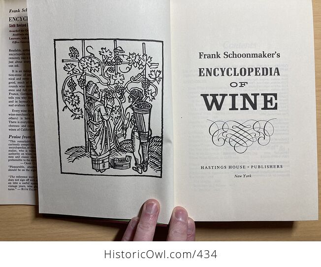 Frank Schoonmakers Encyclopedia of Wine Book Sixth New Revised Edition C1975 - #gtXnTtjKAHY-3
