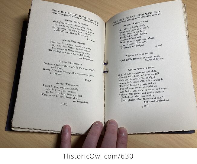 From Day to Day with Tennyson Compiled by Leroy H Westley C1910 - #kTo2dwY7ato-9