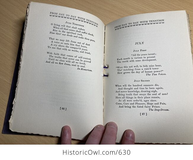 From Day to Day with Tennyson Compiled by Leroy H Westley C1910 - #kTo2dwY7ato-8