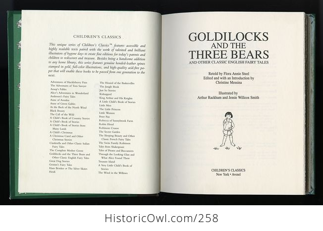 Goldilocks and the Three Bears and Other Classic English Fairy Tales Illustrated by Arthur Rackham and Jessie Willcox Smith C 1994 - #HszdPbK4Tak-6