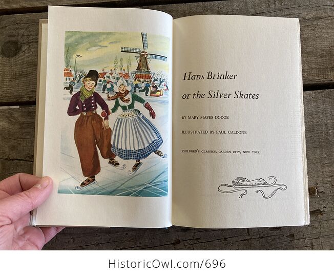 Hans Brinker or the Silver Skates Illustrated Book by Mary Mapes Dodge Childrens Classics C1954 - #64z5fLc0Vr4-1