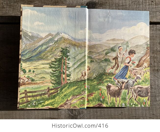 Heidi Vintage Book by Johanna Spyri Illustrated by William Sharp Grosset and Dunlap C1945 - #PUtZrlhWX98-3