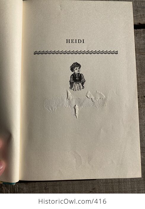 Heidi Vintage Book by Johanna Spyri Illustrated by William Sharp Grosset and Dunlap C1945 - #PUtZrlhWX98-6