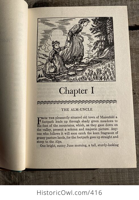 Heidi Vintage Book by Johanna Spyri Illustrated by William Sharp Grosset and Dunlap C1945 - #PUtZrlhWX98-8