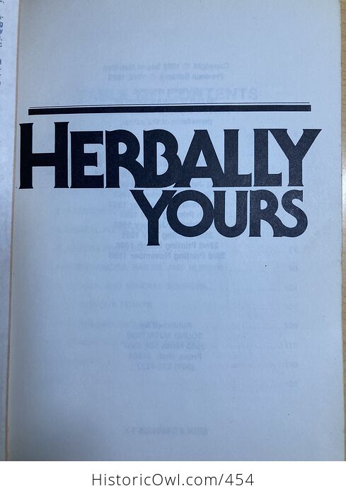 Herbally Yours Third Edition Book by Penny C Royal C 1986 - #fQj82RlpP7Y-5