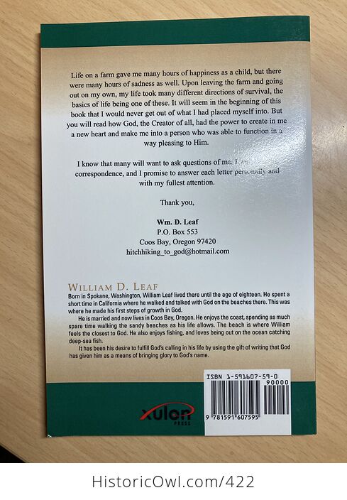 Hitchhiking to God Book by William D Leaf C2003 - #vGbGw8qPNpg-2