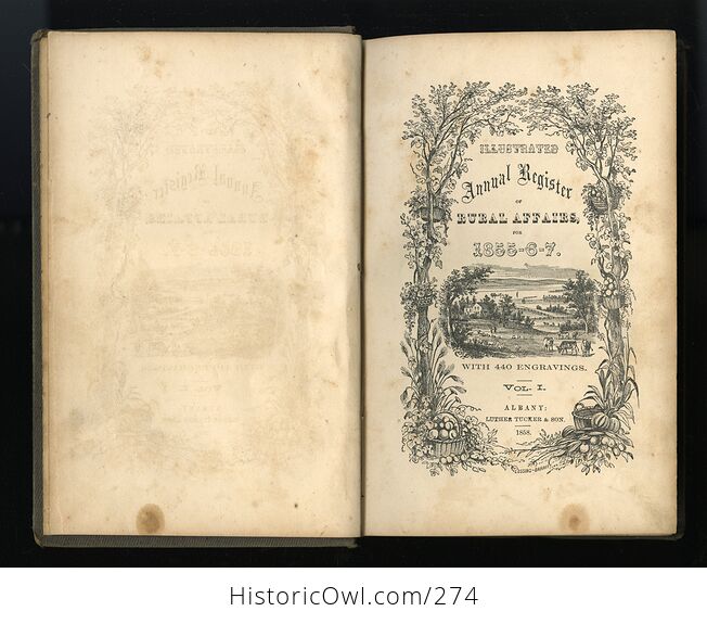 Illustrated Annual Register of Rural Affairs 1855 1856 1857 Antique Book C1858 - #JnYyyhhfWxw-4