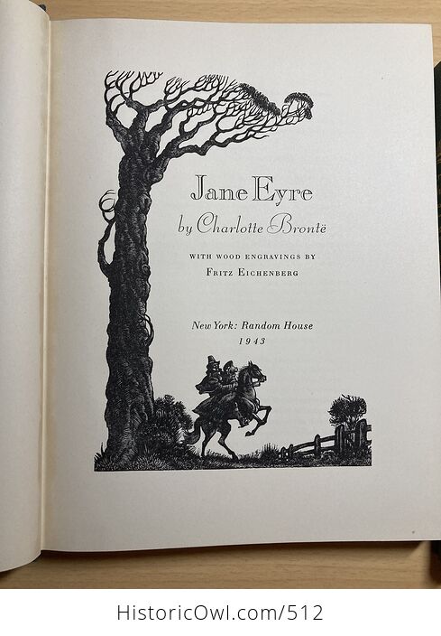 Jane Eyre by Charlotte Bronte and Wuthering Heights by Emily Bronte Random House Two Book Boxed Set 1943 - #bAEOcrMBaGw-11