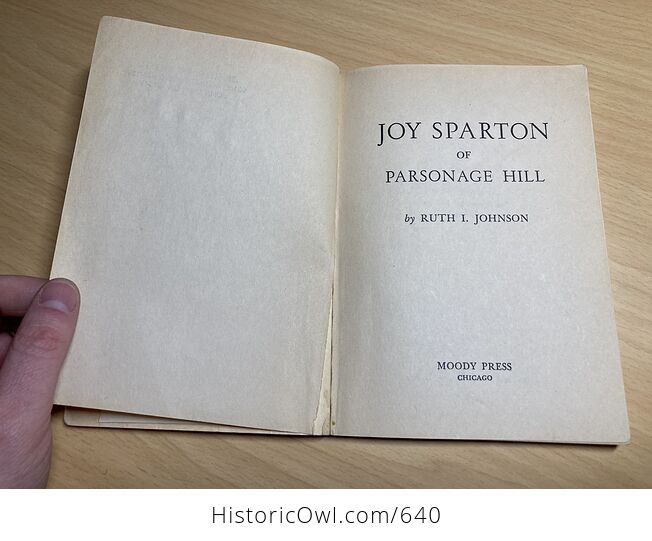 Joy Sparton of Parsonage Hill Vintage Book by Ruth Johnson C1958 - #8O0YYhqApjk-5