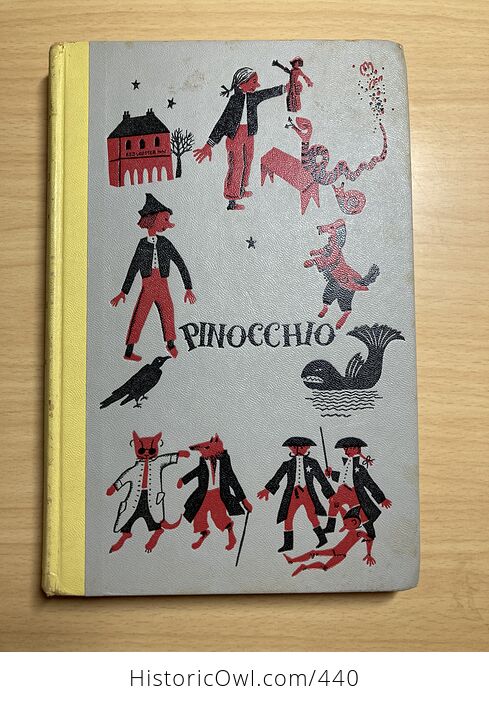 Junior Deluxe Editions Vintage Book Pinocchio by Carlo Collodi Illustrated by Roberta Macdonald Cmcmlv 1955 - #pWLcZ7hoXys-1
