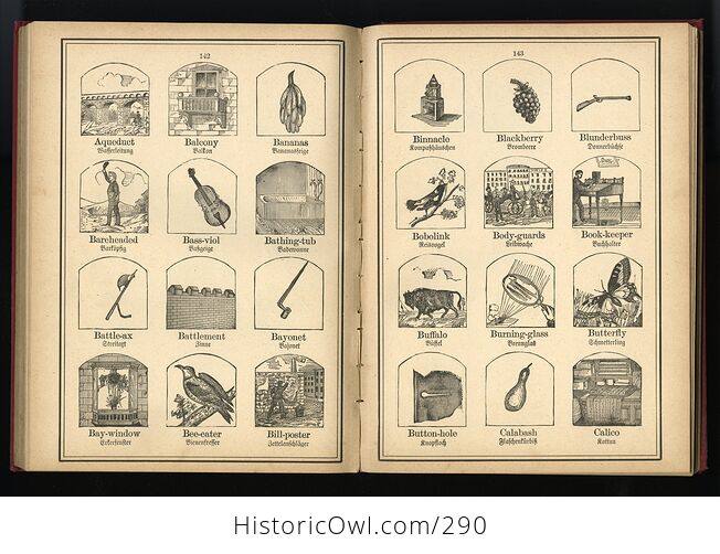 Kantners Illustrated Book of Objects and Self Educator Containing 2051 Engravings with Explanations in English and German C1896 - #UTmRvHbgke4-7