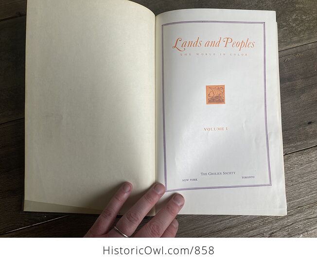 Land and Peoples the World in Color Volume I the Grolier Society C1954 - #TgqFvgxZ5T8-5
